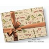 Stesha Party Dinosaur Valentines Day Wrapping Paper - Folded Flat