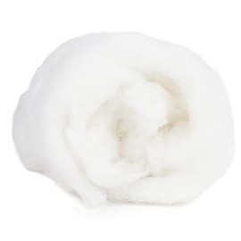 Maori Wool - A Special Blend of New Zealand Wools by DHG for Needle Felting and Wet Felting, 3.5 OZ / 100 gr, Carded Wool Batt, 100% Pure Wool, Color Snow White