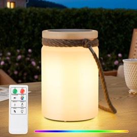 uuffoo Solar Cordless Table Lamp Outdoor Table lamp IP44 Cordless led Table lamp Touch Dimmable LED Desk Lamp for Patio Camping Restaurant Home