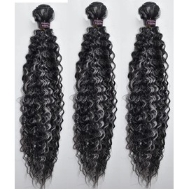 GzorOuzr P1B/Grey Deep Wave Hair 1 Bundles Hair Weaves 22 Inch