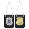 2 Pcs Police Badge Set with Chain and Belt Clip