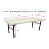 4 Foot Folding Table Cloth White 24x48x29