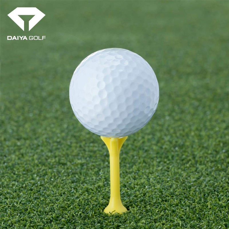 DAIYA GOLF TE-434 Golf Tee, Long with Steps, Yellow, Total