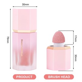 3 Pcs Liquid Blush for Cheeks, Soft Cream Liquid Blush Stick With Fine Glitter, Natural-Looking Face Cheek Tint Blush Makeup, Long Lasting Blendable Lightweight Moisturizing Beauty Makeup