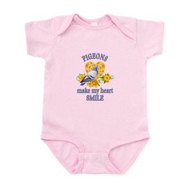 CafePress Pigeon Smile Infant Bodysuit Cute Infant Bodysuit Baby Romper Petal Pink