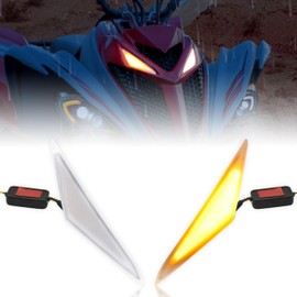 SAUTVS LED Turn Signal Fang Lights for Yamaha Raptor 700, Front Grille Accent Lights Signature Grill Lamps for Yamaha Raptor 700 700R 2013-2025 Accessories(2PCS)