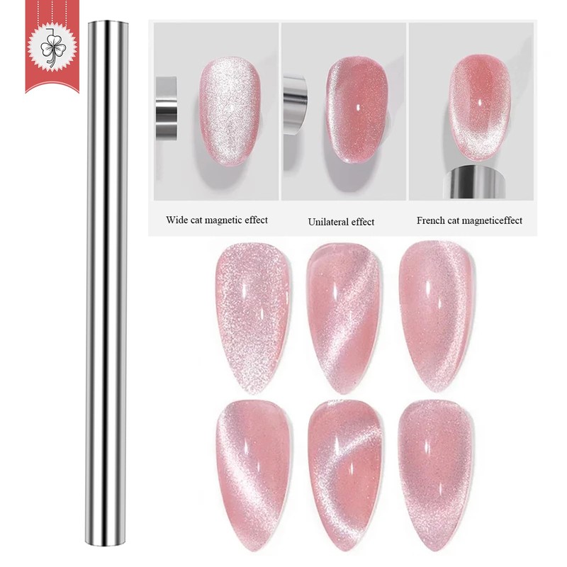 JFIYUOMCI Nail Magnet Tool (Pink Set), 34pcs Cat Eye Magnet