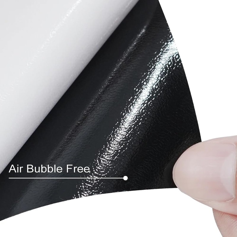 LZLRUN High Gloss Black Vinyl Wrap Self Adhesive Air Release