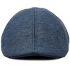 Funky Junque Men's Linen Duckbill Flat Cap - Navy (Large/XL)