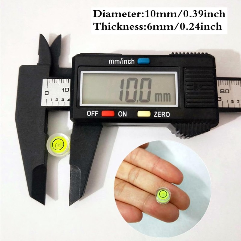SIZIKJXGHWYI 10Pcs Small Circular Bubble Level 10x6mm Mini Round Bullseye