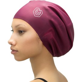 SOUL CAP - Large Swimming Cap for Long Hair - Designed for Long Hair, Dreadlocks, Weaves, Hair Extensions, Braids, Curls & Afros - Women & Men - Silicone (Black, XXL)