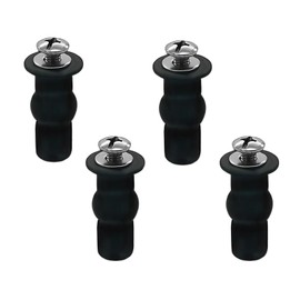Toilet Seat Fixed Screw, 4 Pieces Toilet Seat Attachment, Universal Toilet Seat Attachment Set, Expansion Bolts Made of Rubber Toilet Seat Screws Accessories, Stainless Steel Hinge for Toilet Lid (4