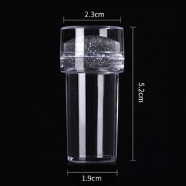 Nail Seal Stamp Silicone Stamper Nail Transfer Print Scraper Plate Transparent Nail Stamper Nail Seal Stamp Manicure Beauty Nail Tool, Nail Art and Polish