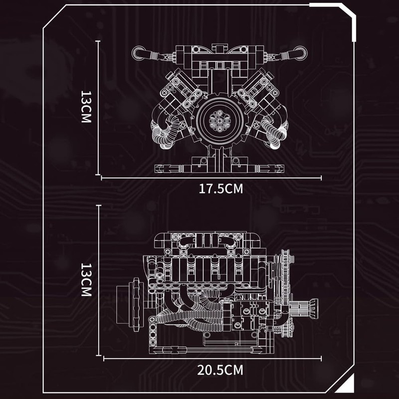 DUANT K96202 V8 Engine Building Block Set (K96206)