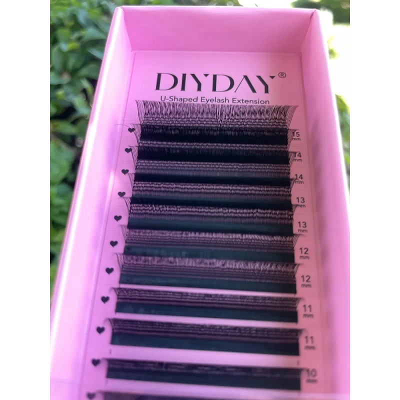Extensiones De Pestañas Diyday U-yy Mixto 9-15 Mm