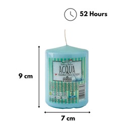Cereria Di Giorgio - Candela Cero sleeverato Profumata all'Acqua - Fragranza Senza Allergeni - Diametro 7 cm Altezza 9 cm - Durata 52 ore