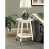 Convenience Concepts Wilson Mid Century Round End Table with Bottom