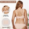 OEAK Womens Comfortable Wireless Bras Push Up Seamless Bralettes Soft