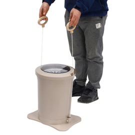 KELIBI Manual Dehydrator, Portable Non-Electric Dehydrator, Manual Draw Cord Laundry Dryer w/Stainless Steel Liner, 3.17GAL High-Speed Clothes Dehydrator For Student Housing Camping Travelling-Apricot