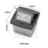 Leviton Pop-Up Floor Box with 15 Amp, Tamper-Resistant Outlet, PFTR1-MB,