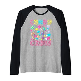 Candy Crew Party Candy Land Decorations Sweetie Candy Squad Raglan Baseball Tee