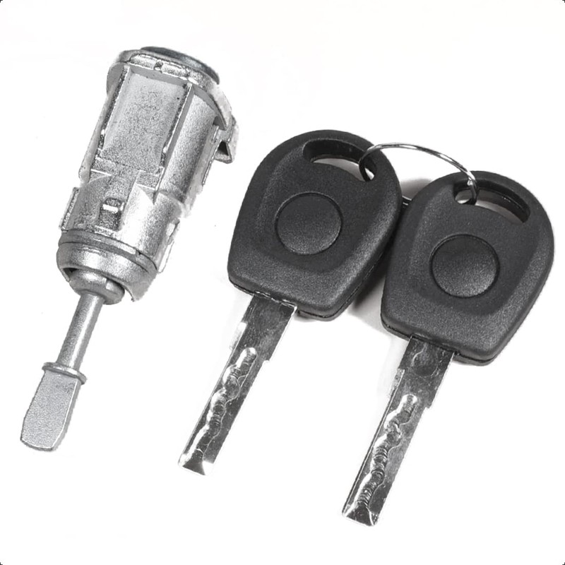 LoreenCar 1U0837168 Front Right Driver Side Door Lock Barrel with