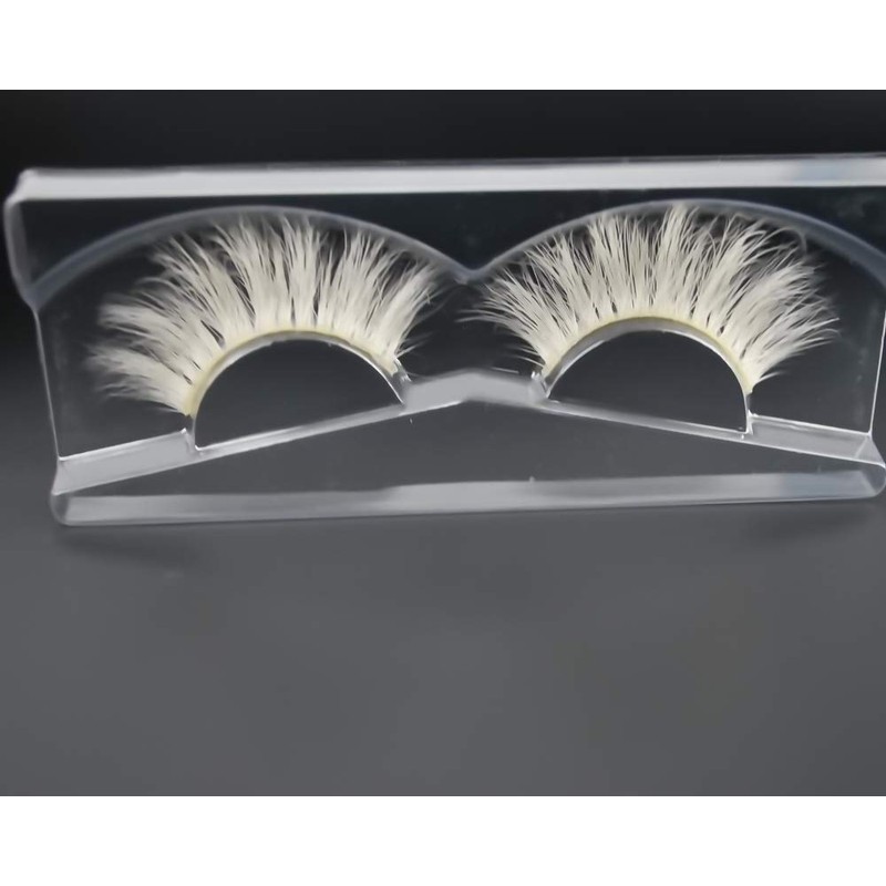 3 pairs White Eyelashes Mink Natural Looking False Strip Lashes