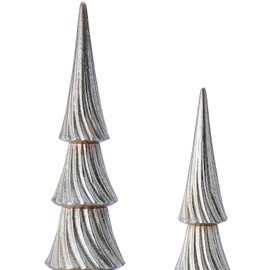 Regency International 14-17" Resin Modern Trees, Set of 2, Champagne