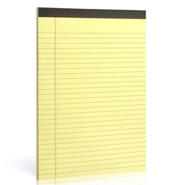ZZTX Legal Pads 8.5 x 11 Inch Yellow Writing Notepad, Lined Writing Pads for Work Office School, 50 Sheets Per Pad, A4, 1 Pack