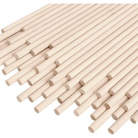 Maple Wooden Dowel Rods - Solid Hardwood Sticks for Crafting, Macrame, DIY & More - Paint Grade, Unfinished Wood Dowels - Sanded Smooth, Kiln Dried - (3/4" x 12", 10 Pack) - Color: 3/4" x 12" x 10 Pack, Size: Standard-1