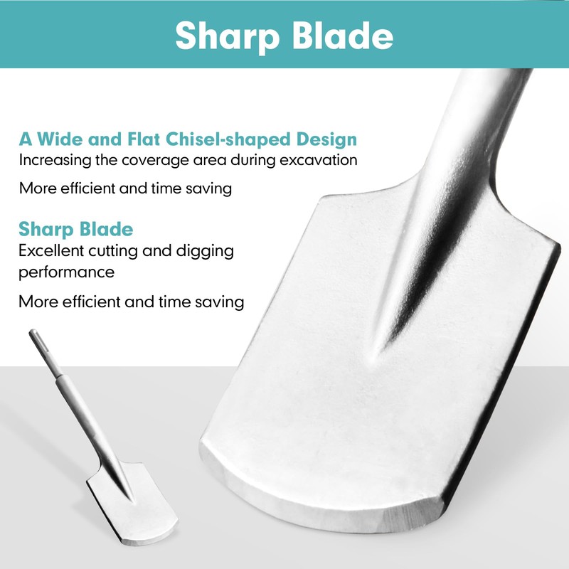 SDS-Max Shank Bits Chisel - 4-1/3" x 18" Clay Spade