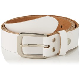 Vascavi Leather Belt, Genuine Leather Belt for Men and Women, Can Be Shortened, Made in Germany, 3 cm Wide, White