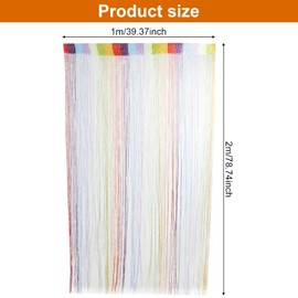 Fly Curtains for Doors,Fly Door Curtain,String Curtains for Doors,Glitter Door Wall Window Doorways Panel Fly Screen Fringe Blinds,with A Curtain Tether,Decorative Tassel for Living Room,Bedroom