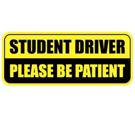 Student Driver Car Magnet, Teen Driver Magnet for Car, Please Be Patient Student Driver Magnet Removable Novice Rookie Safety Atntteion Sign - Weather-Resistant Yellow/Black