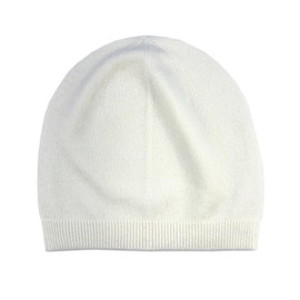EILIZ - Gorro ligero unisex de cachemira 100% pura, Blanco, One Size