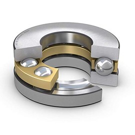 SKF 51204 Grooved Race Thrust Bearing, 3 Piece, ABEC 1 Precision, 90° Contact Angle, Open, Steel Cage, Metric, 20mm Bore, 40mm OD, 14mm Width, 40500.0 pounds Static Load Capacity, 22500.00 pounds Dynamic Load Capacity