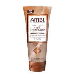 Ambi Even & Clear Gentle Exfoliating Wash with Oat and Sea Whip, Salicylic Acid Acne Treatment, Helps Clear & Prevent Breakouts, Exfoliates to Help Smooth Skin Tone & Texture, 5 Ounce