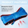 1/4" 50ft Winch Rope Kit, 7700LBs Tow Cable Rope, with