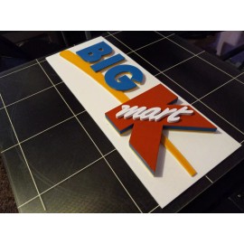 Spencer-3D 15" Vintage 3D Big K Kmart Sign, 3D printed. 3D reproduction logo 15"×6"×1"