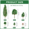 Jortmrd Pack of 38 Model Building Trees, Miniature Model Trees,