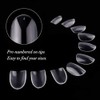 Kingsie 600Pcs Nail Tips 10 Sizes Oval Short False Nails
