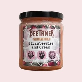 BeeTamer's Strawberries and Cream Raw Creamed Honey - Health and Wellness Natural, Sweet