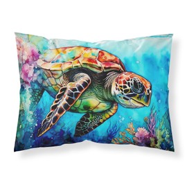 Caroline's Treasures Loggerhead Sea Turtle Standard Pillowcase Lightweight Super Soft Easy Care Decorative Artwork Pillowcase, Standard