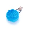 Fur Ball Ponytail Hair Tie Band - Azure Blue
