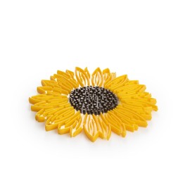 Charles Viancin Silicone Sunflower Trivet/Counter Protector, 6-Inch, Yellow