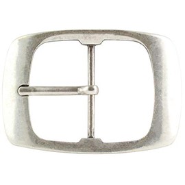 BELTINGER Belt Buckle 5.0 cm | Double Buckle Belt Buckle 50 mm Solid | Pin Buckle | For Interchangeable Belts up to 5 cm Wide, Antique silver