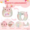 Kids Travel Pillow, 2-In-1 Kids Neck Pillow, Reversible Plush Cat