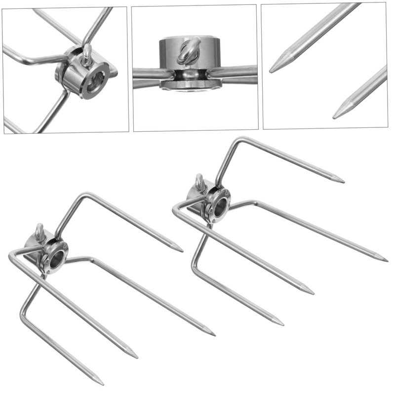 Mipcase 2Pcs Barbecue Skewers Durable BBQ Needles for Chicken Easy