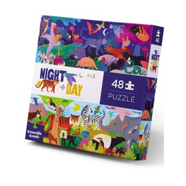 Crocodile Creek New - Crocodile Creek Opposites - Night & Day Floor Puzzle 48 Pcs - Ages 4+