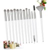IWOWHERO 12pcs White Portable Makeup Brush Set Professional Cosmetic Tools